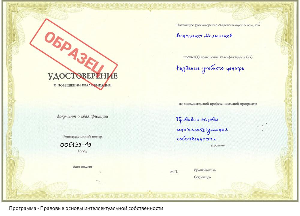 Правовые основы интеллектуальной собственности Новочеркасск