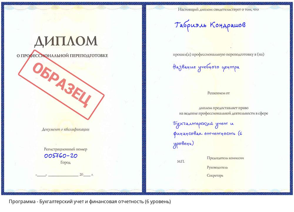 Бухгалтерский учет и финансовая отчетность (6 уровень) Новочеркасск